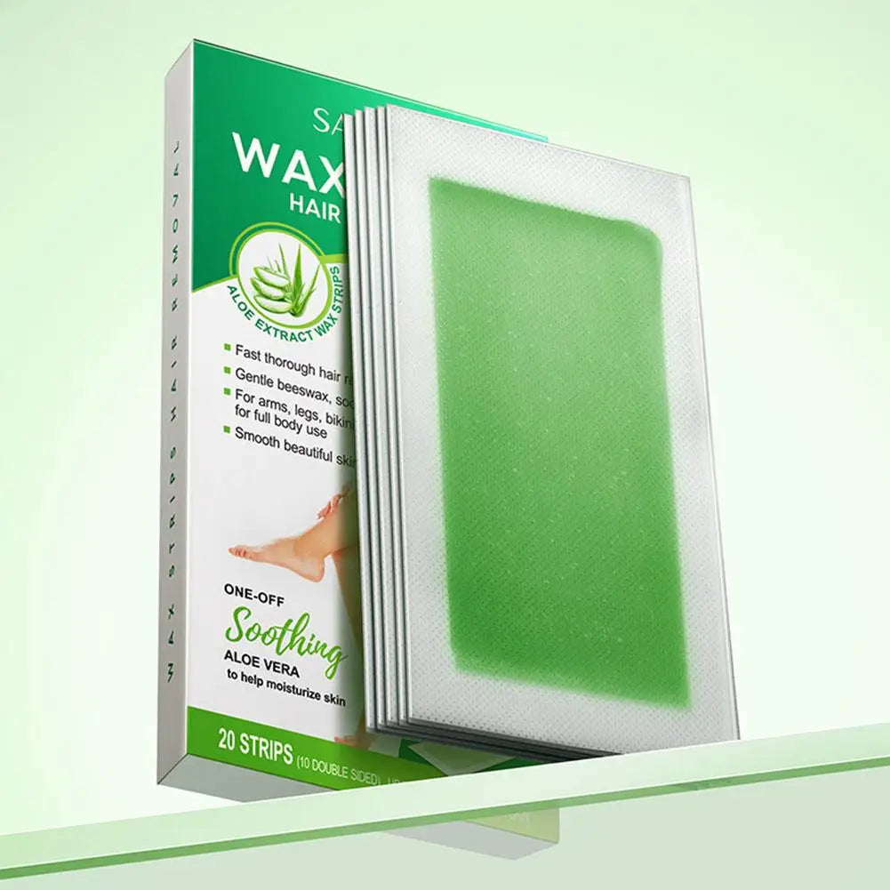 20-Pack Wax Strips – Painless Hair Removal for Women