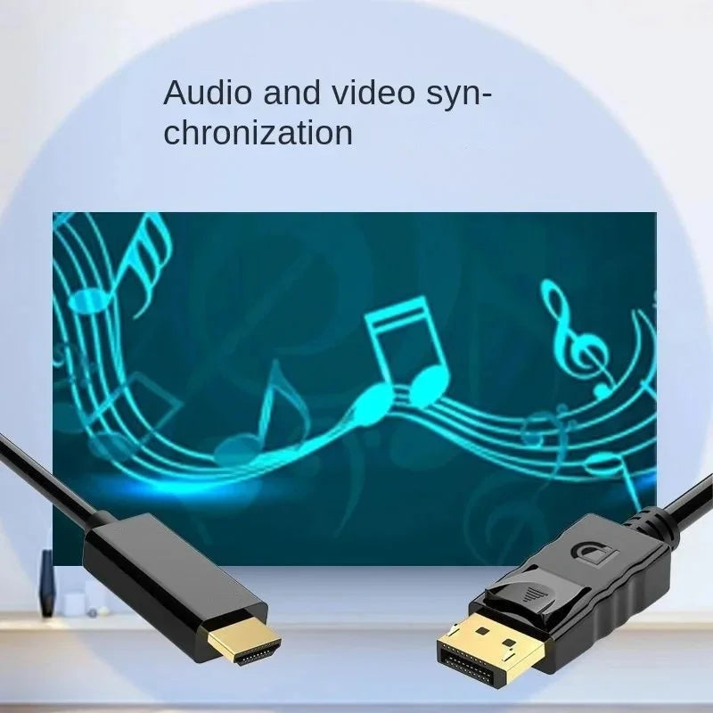 DP to Hdmi 4K 30Hz DisplayPort to Hdmi Adapter Cable Gold-Plated Connector for PC Laptop Monitor Projector HDTV Audio Video Sync Peaceful Pleasures Health and Wellness