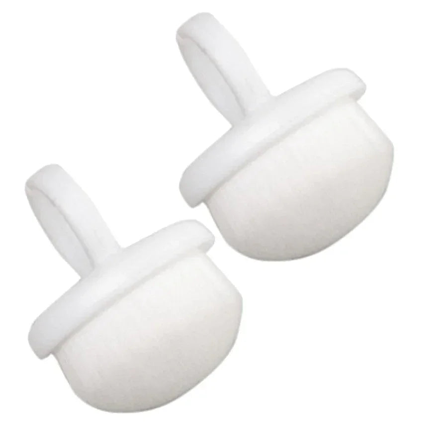 Nail Dust Cleaning Brush with Ring Handle — Manicure Tool Nail Art Tools Peaceful Pleasures Health and Wellness 2PCs-white