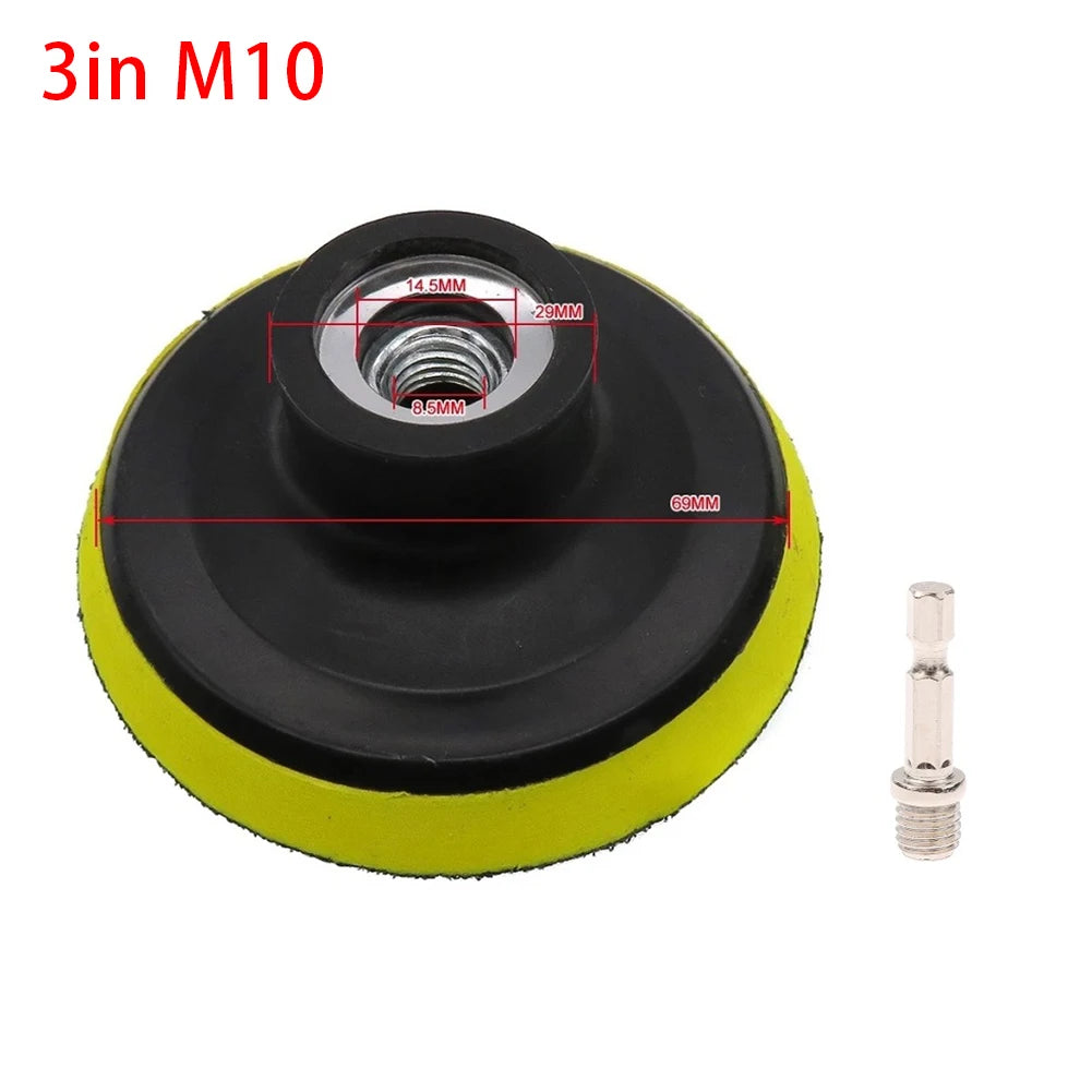 Polishing Disc 3- Self-adhesive Grinder Hex Shank Polyurethane Metal