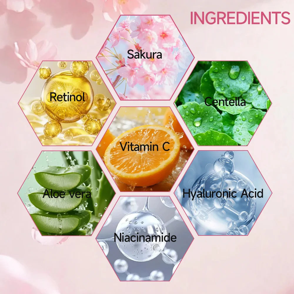Sakura Day & Night Face Serum Set – Niacinamide & Vitamin C
