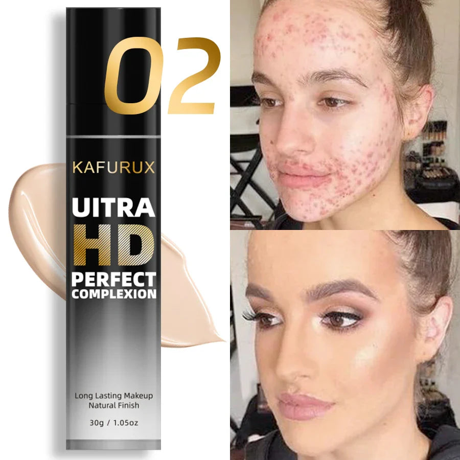 KAFURUX 8-Shade Full Coverage Matte Liquid Foundation 30g