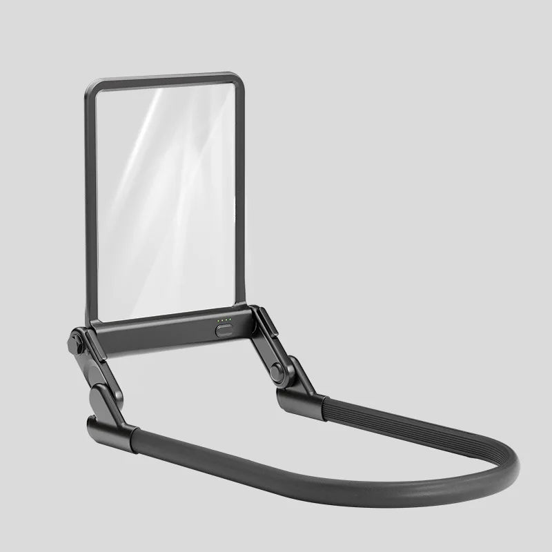 High Definition Magnifier Led Reading Magnifying Glass with Light, Multifunctional Hanging Neck, Handheld Desktop Charging Peaceful Pleasures Health and Wellness black