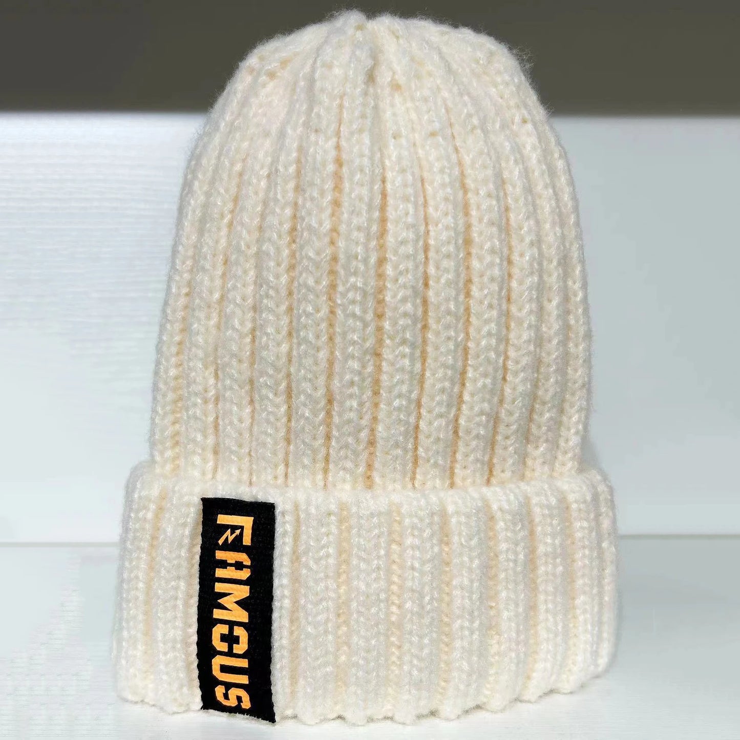 Women's Knitted Beanie for Winter - Soft & Warm, Candy-Colored Cuffed Slouchy Hat for Outdoor Sports, Skiing, Skating, Cycling Peaceful Pleasures Health and Wellness Milk