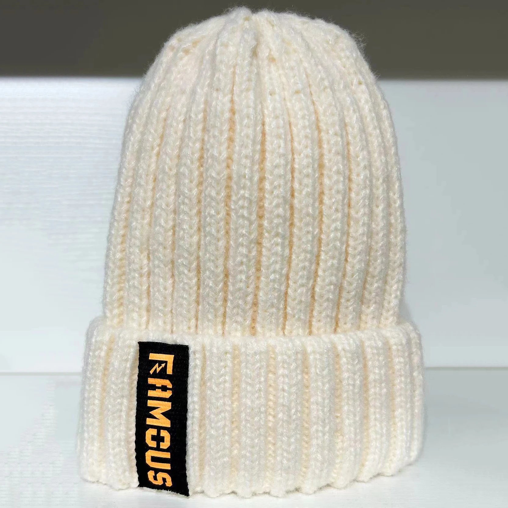 Women's Knitted Beanie for Winter - Soft & Warm, Candy-Colored Cuffed Slouchy Hat for Outdoor Sports, Skiing, Skating, Cycling Peaceful Pleasures Health and Wellness Milk