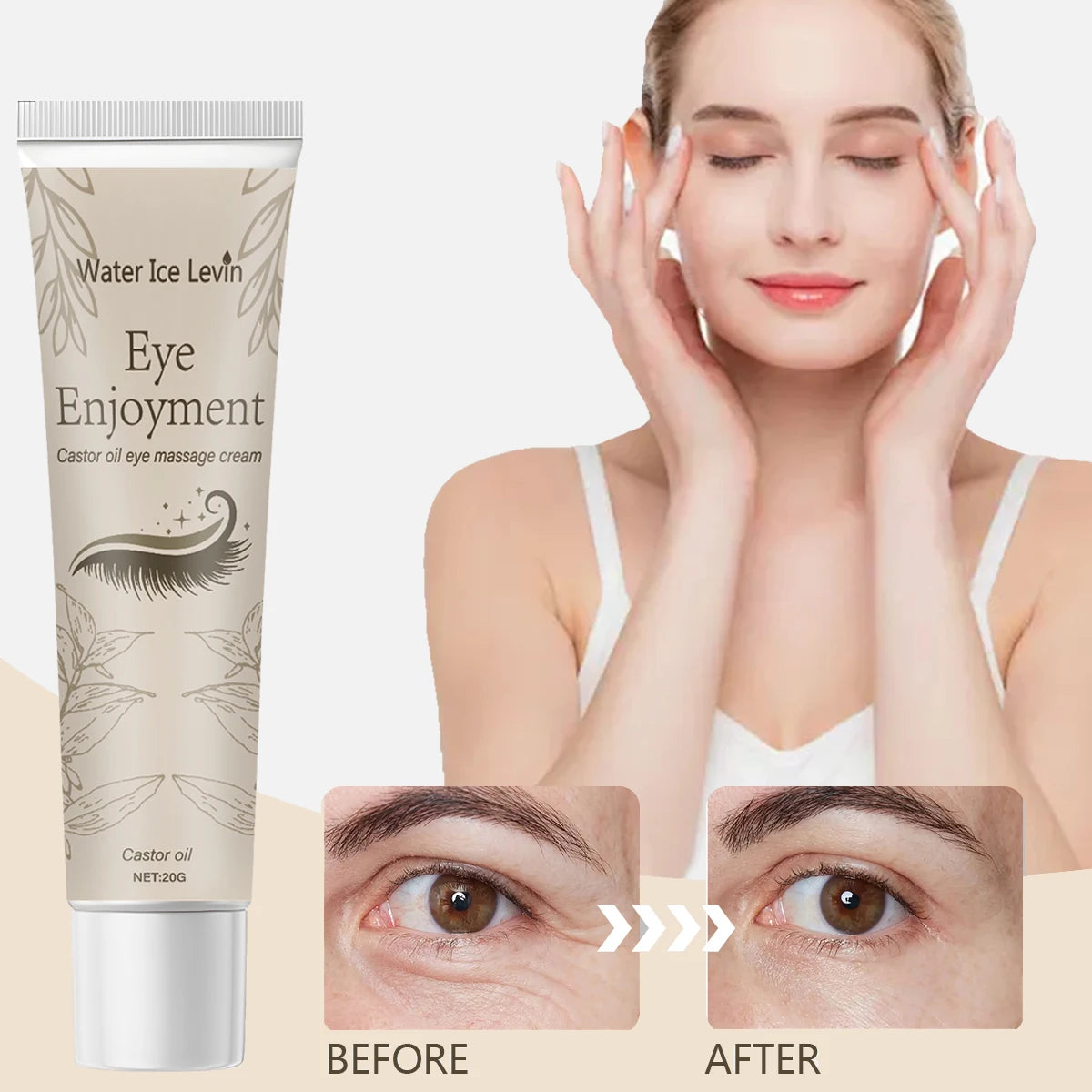 Castor Oil Eye Massage Cream | Firming & Brightening Eye Treatment