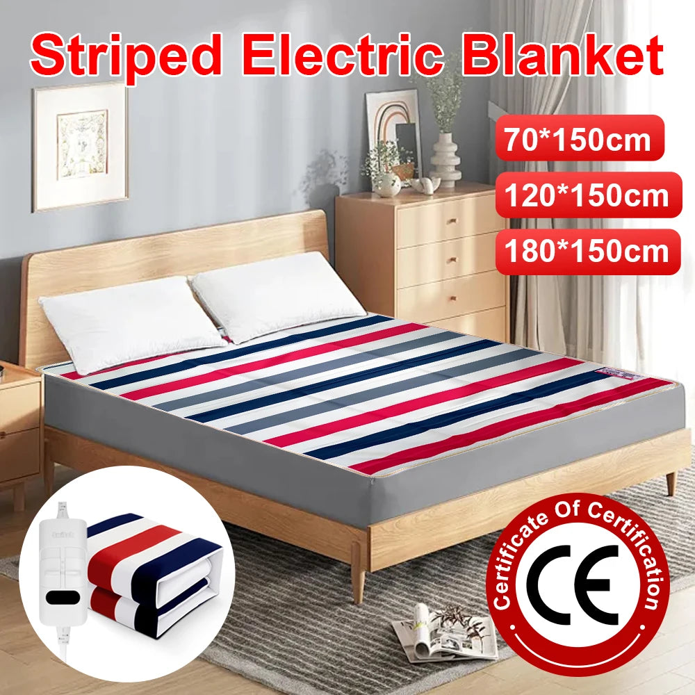 220V Electric Blanket Thicker Heater 70x150cm Thermal Mattres Heated Bed Warmer Electric Blanket Timer Heated Pad for Winter Pad Peaceful Pleasures Health and Wellness