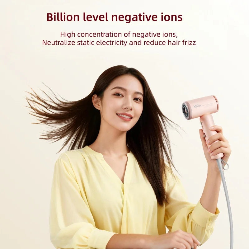 New Generation Mini High-Speed Hair Dryer 1400W High-Power Silent 100 Billion Negative Ion Hair Care Home Travel Hair Dryer 220v Peaceful Pleasures Health and Wellness