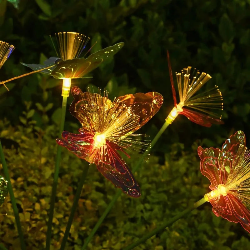 Solar Butterfly Fiber Optic Garden Light – Waterproof Path Decor