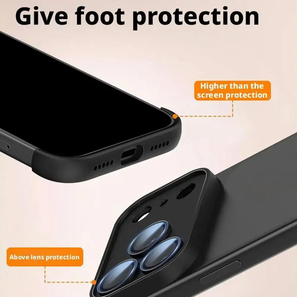 Frameless Not Case Corner Pad TPU Bumper For iPhone 17 Air 17Pro 17 Pro Max Camera Lens Protection Bumper Accessories Peaceful Pleasures Health and Wellness