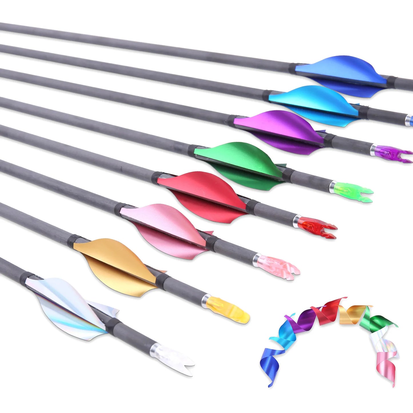 1 75 8 2 Spiral Arrow Feathers Box Spin Vanes DIY Archery Shooting