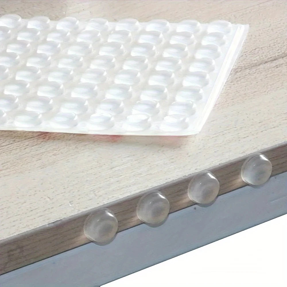 Silicone Anti-Slip Bumper Pads for Cabinets & Drawers | 50/100 Pcs