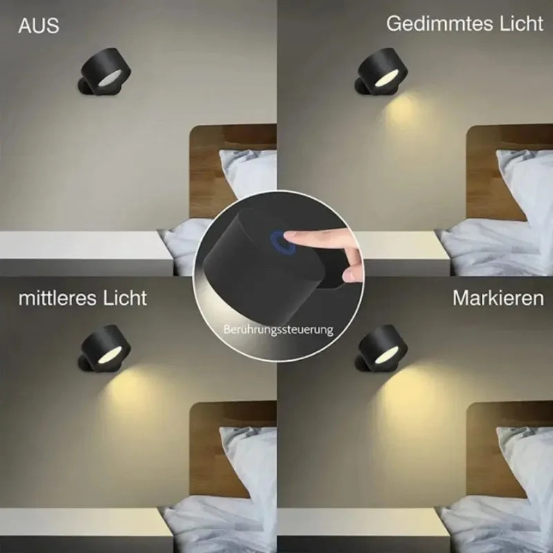 RTONTR LED Magnetic Wall Lamp | USB Rechargeable Dimmable