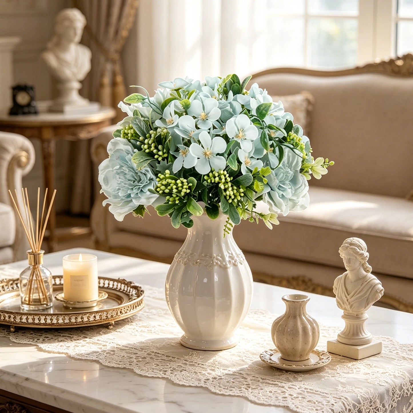 Artificial Silk Peony Bouquet | Wedding & Home Decor Flowers