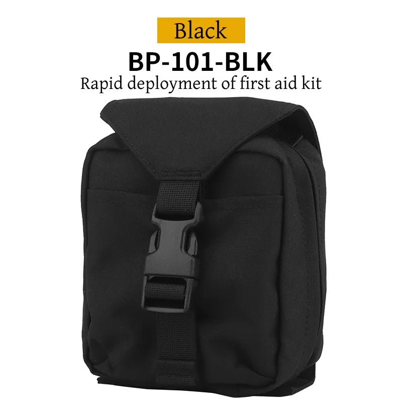 Portable first aid kit hiking first aid kit MOLLE system lock type Peaceful Pleasures Health and Wellness BP-101-BLK