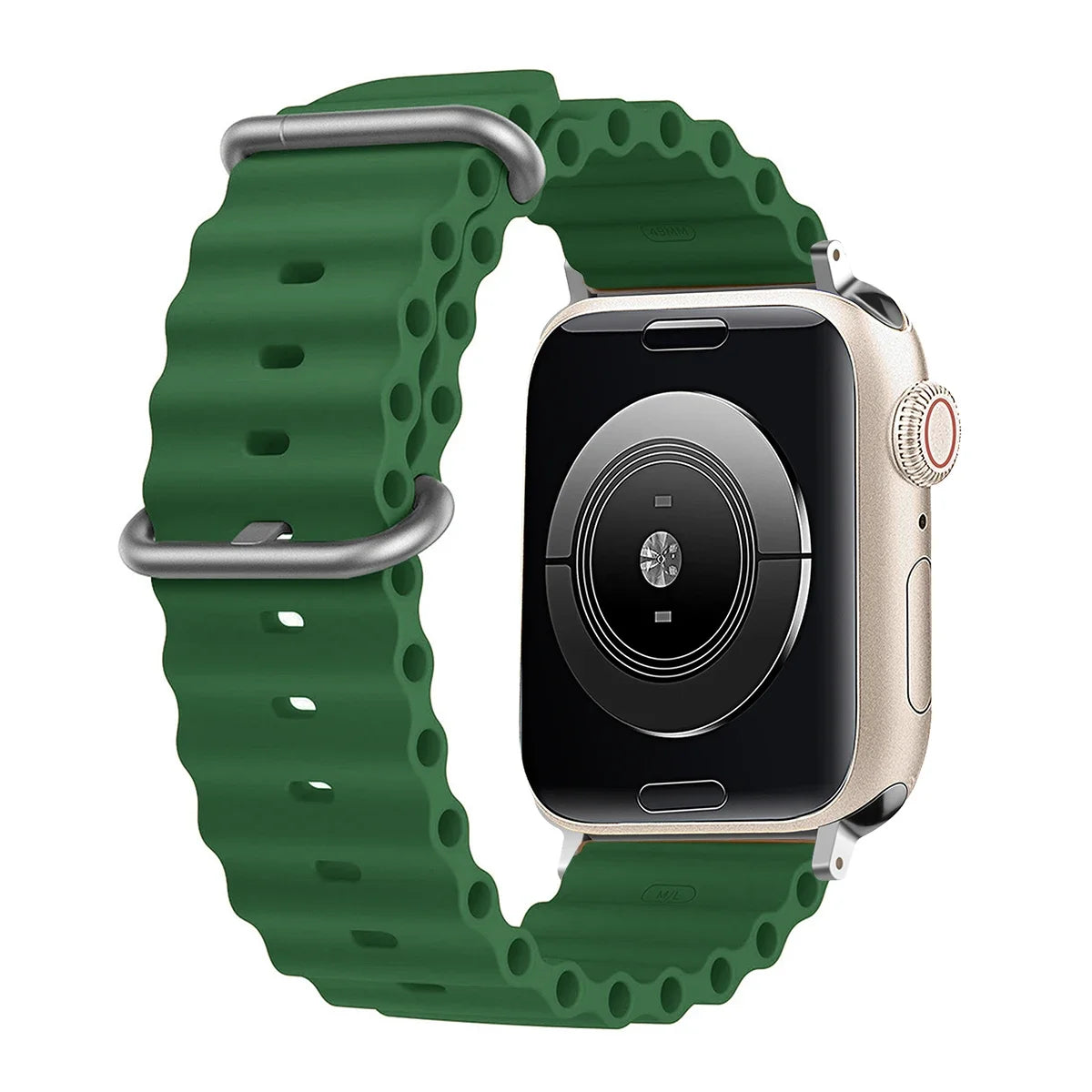 Silicone Ocean strap for Apple watch band Ultra Series 9 SE iwatch 42mm 44mm 45mm 49mm 38mm 40mm 41mm correas 49 44 45 mm bands Peaceful Pleasures Health and Wellness AGr 42mm 44mm 45mm 49mm