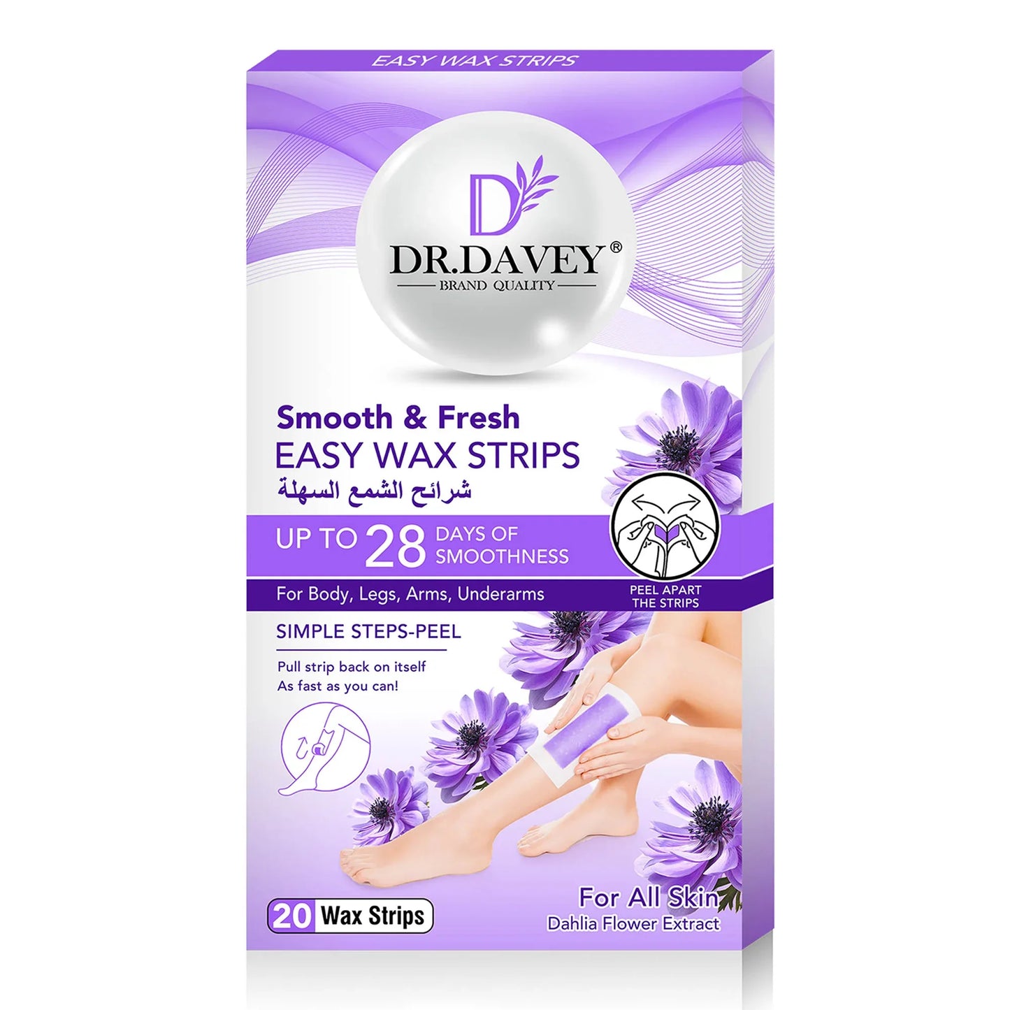 DR.DAVEY Double-Sided Depilatory Wax Strips – Full Body