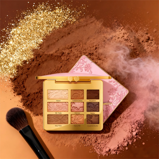 9-Color Shimmer Glitter Eyeshadow Palette – Waterproof & Blendable Eyeshadow Palette Peaceful Pleasures Health and Wellness