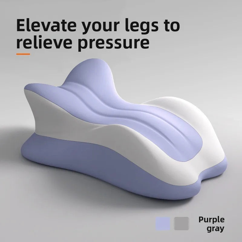 Memory Foam Bed Wedge Pillow Anti Snoring Acid Reflux Relief Neck Back Leg Pain Reading Sleeping Post Surgery Recovery Pillow Peaceful Pleasures Health and Wellness Purple-no pillow