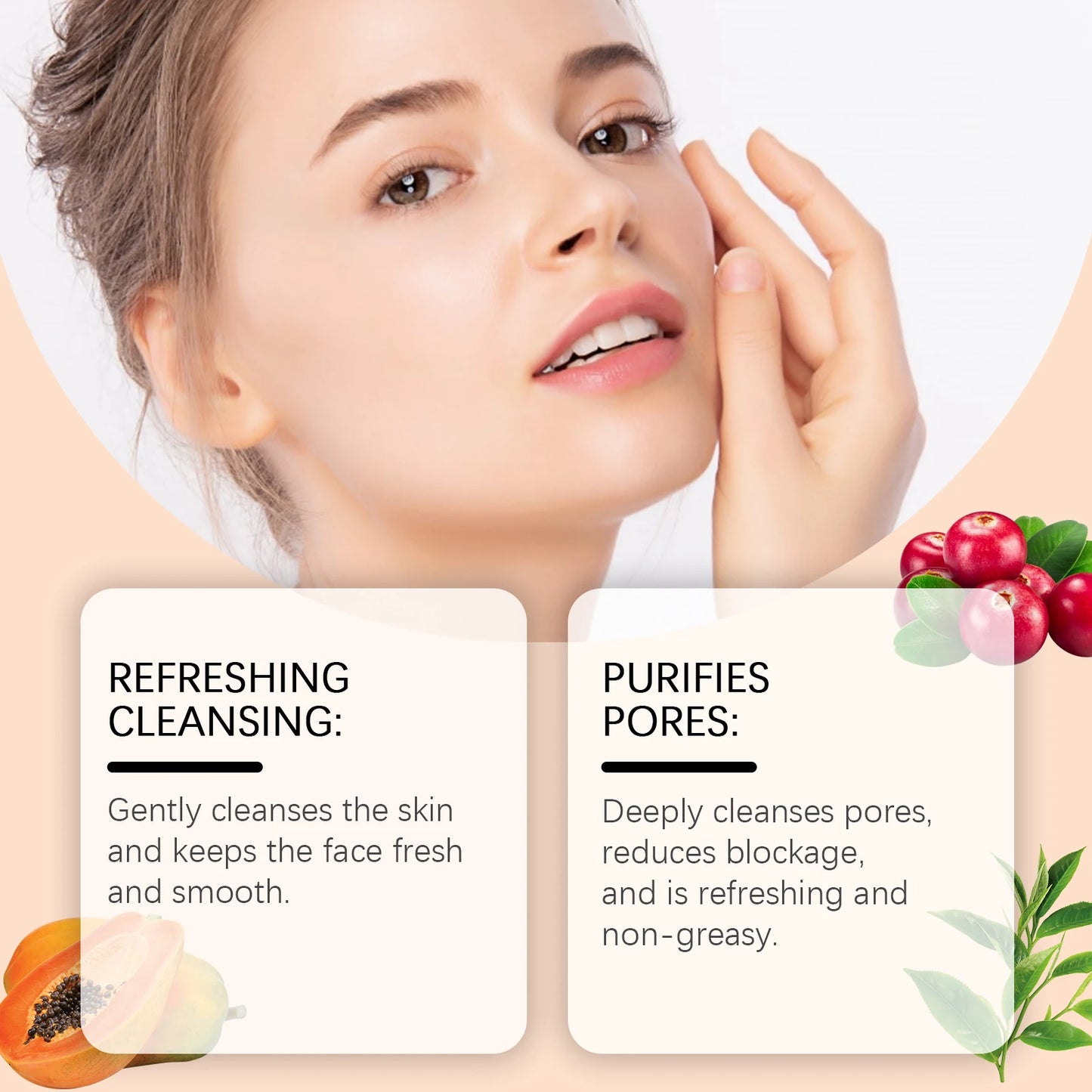 Papaya Face Wash – Oil Control, Brightening & Pore Cleanser