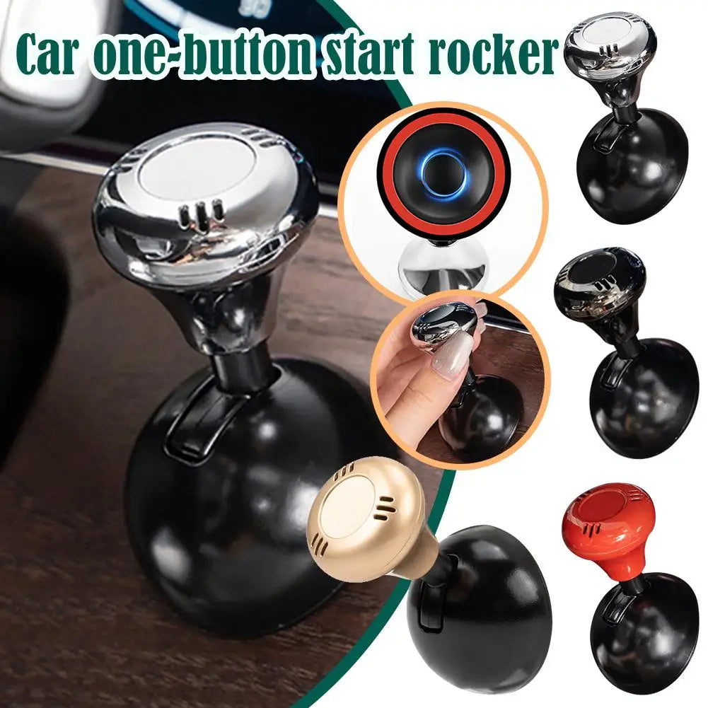 Car Start Button Joystick Engine Start Stop Button One Key Button Start Control Lever Automatic Ignition Button Cover Accessorie Peaceful Pleasures Health and Wellness