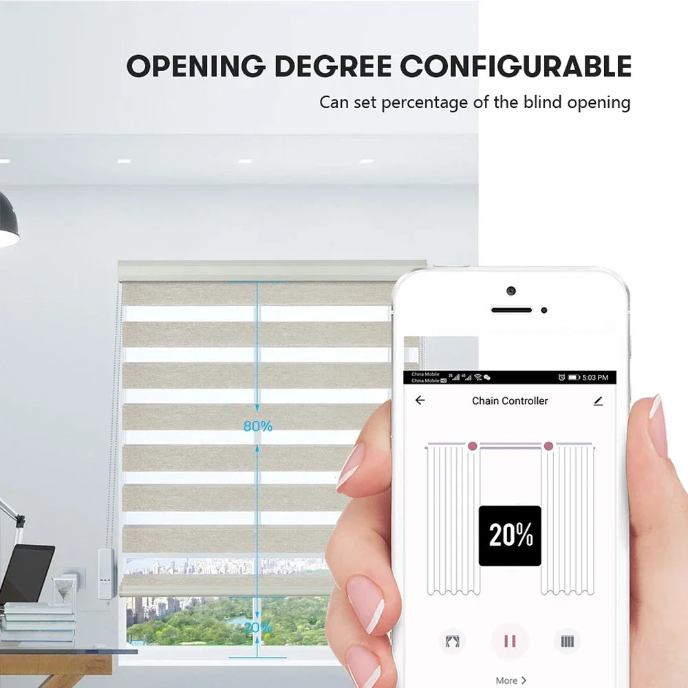 Wifi Smart Roller Blinds Motor,Tuya WiFi Electric Shutter Curtain Motor,Remote Voice Control Work With Alexa/Google Home Peaceful Pleasures Health and Wellness