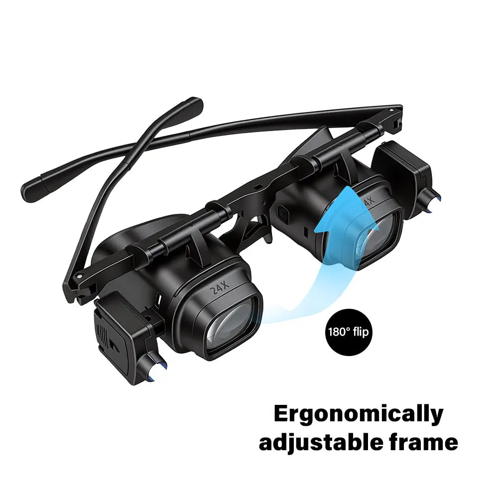 Headband Magnifying Glasses Optical Glass 2X 6X 8X 12X 24X Magnification for Repair Reading ﻿ Peaceful Pleasures Health and Wellness