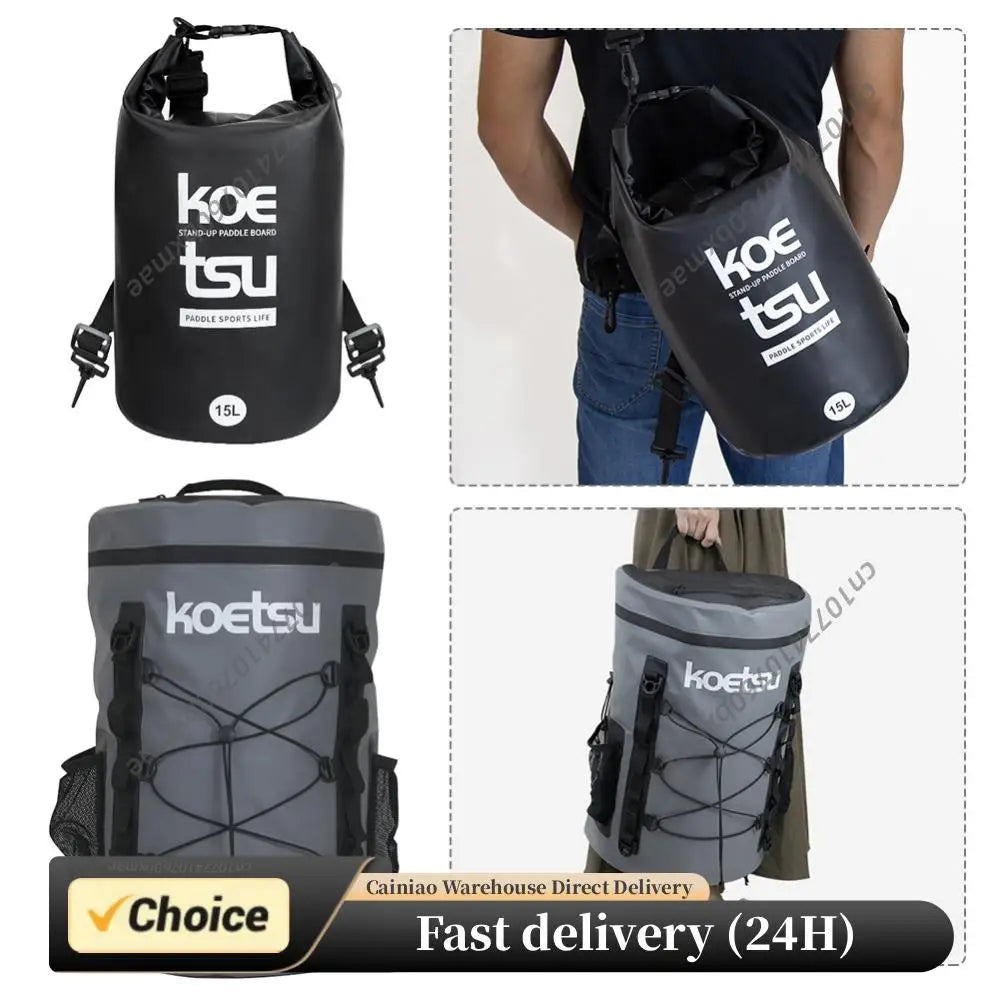 15/40L Paddle Board Bag Large Capacity Paddle Board Deck Bag Dry Bag for Stand-Up Paddleboard and Kayaking Accessories Peaceful Pleasures Health and Wellness