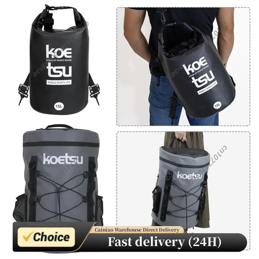 15/40L Paddle Board Bag Large Capacity Paddle Board Deck Bag Dry Bag for Stand-Up Paddleboard and Kayaking Accessories Peaceful Pleasures Health and Wellness