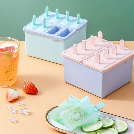 8-Grid DIY Popsicle Mold | Ice Cream & Ice Lolly Maker Popsicle Mold Peaceful Pleasures Health and Wellness