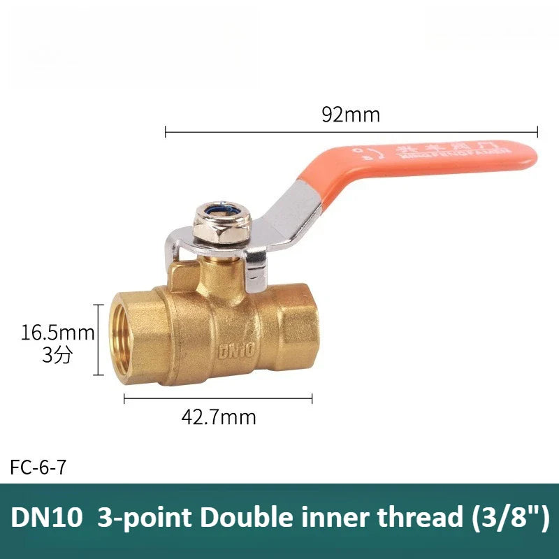 Brass Long Rod Ball Valve ⅛"–1" Threaded Pipe Adapter