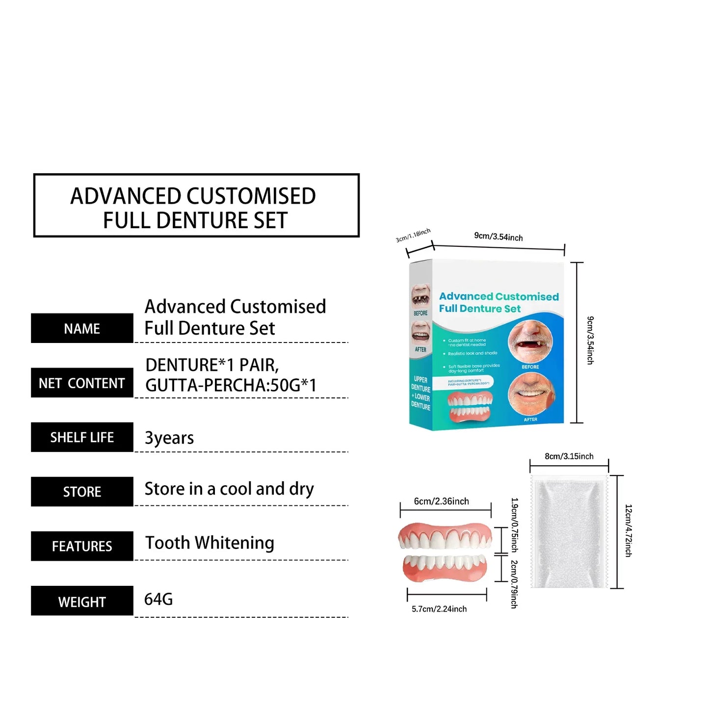 Adjustable Cosmetic Teeth Veneer Set – Smile Cover Kit