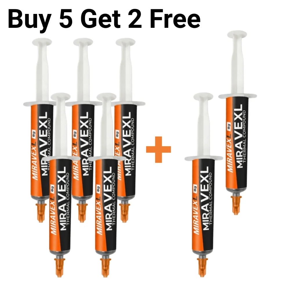 MIRAVEXL 8g Thermal Paste High Performance Cooling Grease Compound for CPU GPU PC PS4 Xbox Non-Conductive Heatsink Plaster Peaceful Pleasures Health and Wellness 7PCS