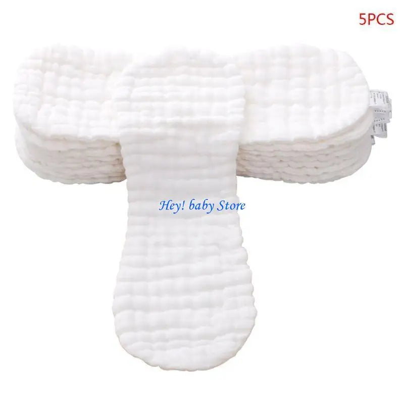 5-Pack Soft Cotton Reusable Cloth Diapers for Newborns – Unisex