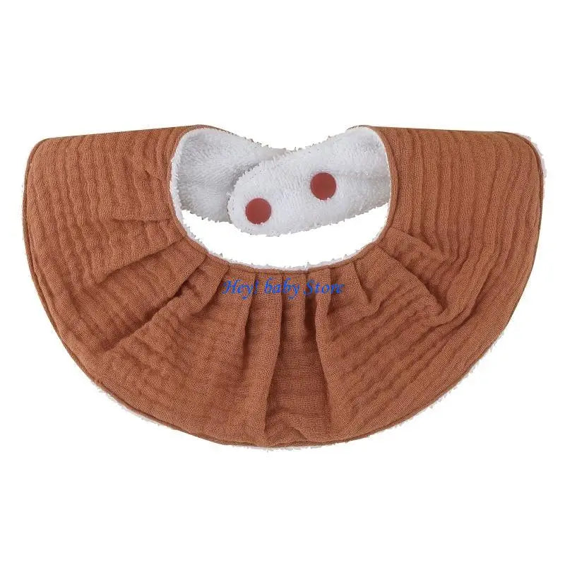 Adjustable Button Baby Bib & Burp Cloth | Soft Cotton 0–12M