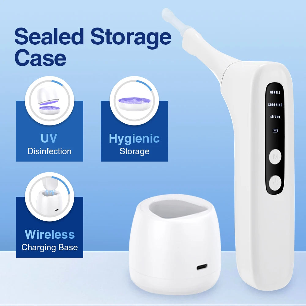 Electric Tonsil Stone Removal Oral Irrigator & Tongue Coating Scraper Built-In LED light Anti Bad Breath Oral Care for Health Peaceful Pleasures Health and Wellness