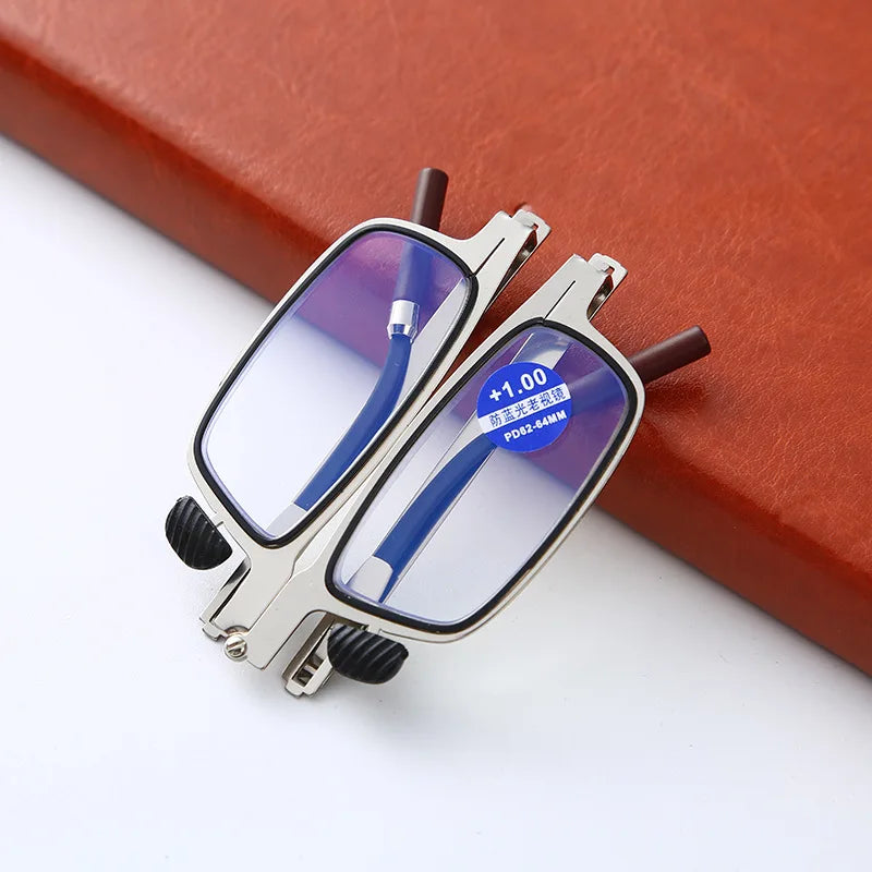 Mobile Phone Rack Folding Ultra-Thin Portable Anti Blue Light Far and Near Dual-Purpose High-Definition Presbyopia Glasses Peaceful Pleasures Health and Wellness