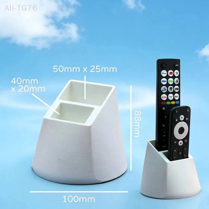 2-Grid Desktop Remote Control Holder & Organizer Rack