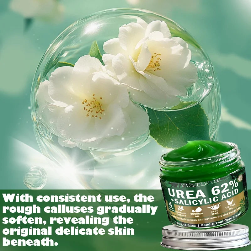 Yuitikue 62% Urea + Salicylic Acid Foot Cream, 100g Deep Moisturizing Cream for Dry & Rough Hand & Foot Care Peaceful Pleasures Health and Wellness