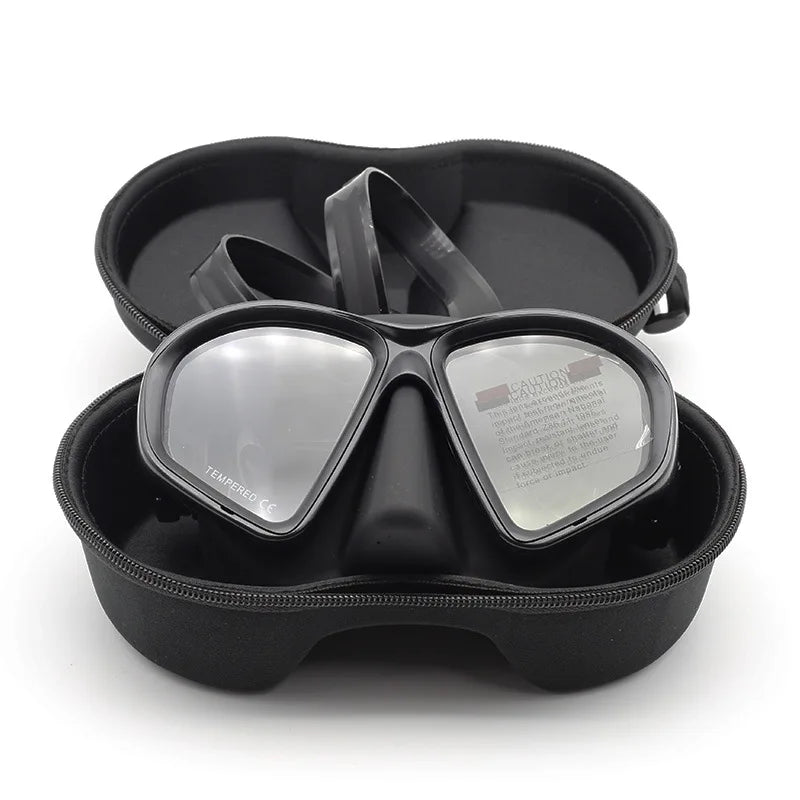 Pro Low-Volume Freediving Snorkel Mask with Camera Mount