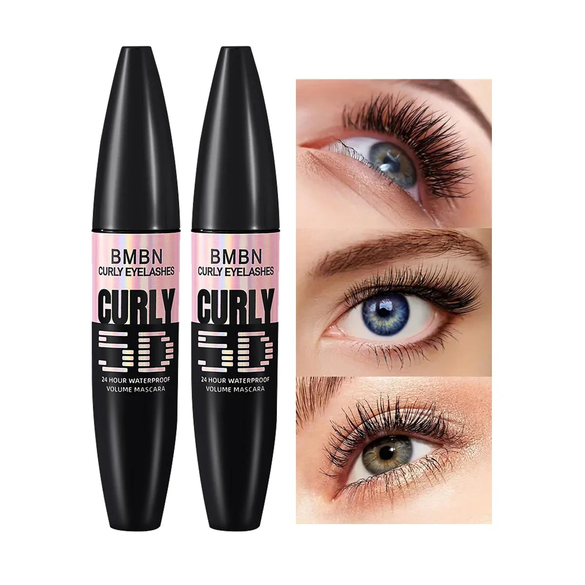 Waterproof Volumizing Black Mascara – Curl, Volume & All Day
