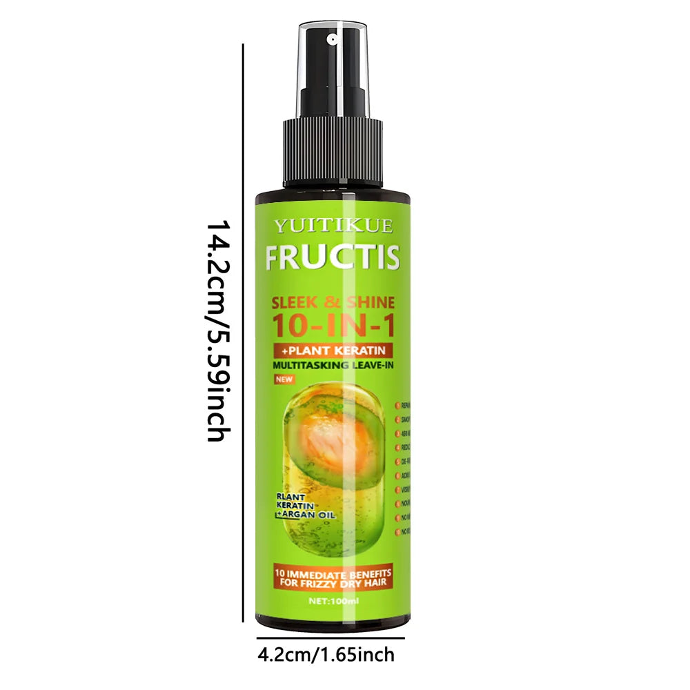 10-in-1 Hair Spray, containing plant keratin, offers 10 major benefits for dry and frizzy hair, including repair and smoothing. Peaceful Pleasures Health and Wellness