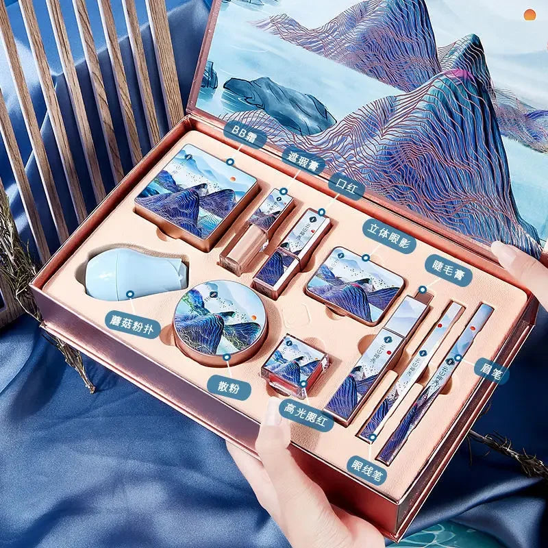 Christmas 11-Piece Makeup Gift Set – BB Cream, Lipstick & More