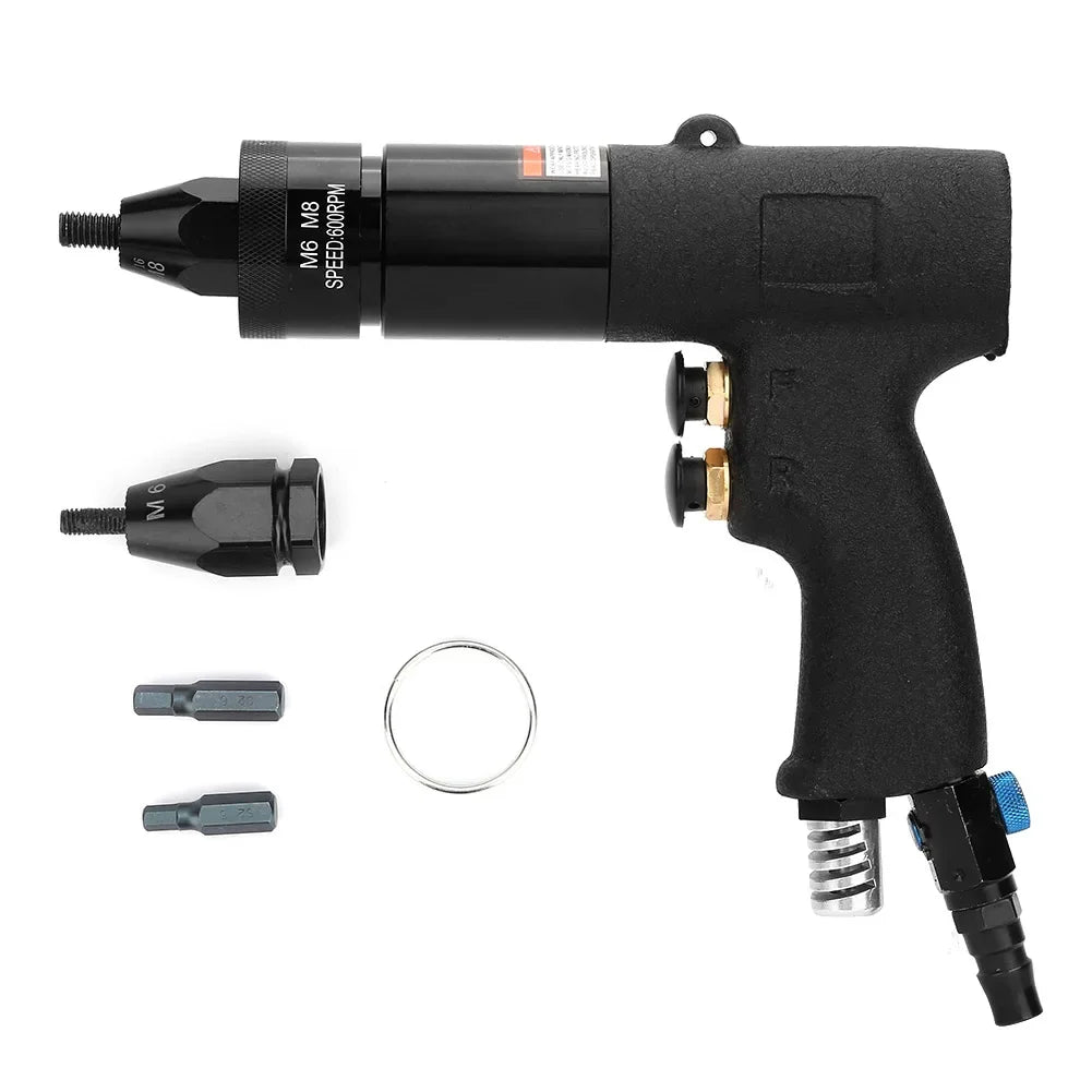 Pneumatic Riveting Gun Air Rivet Automatic Riveter Nut Tools Metal