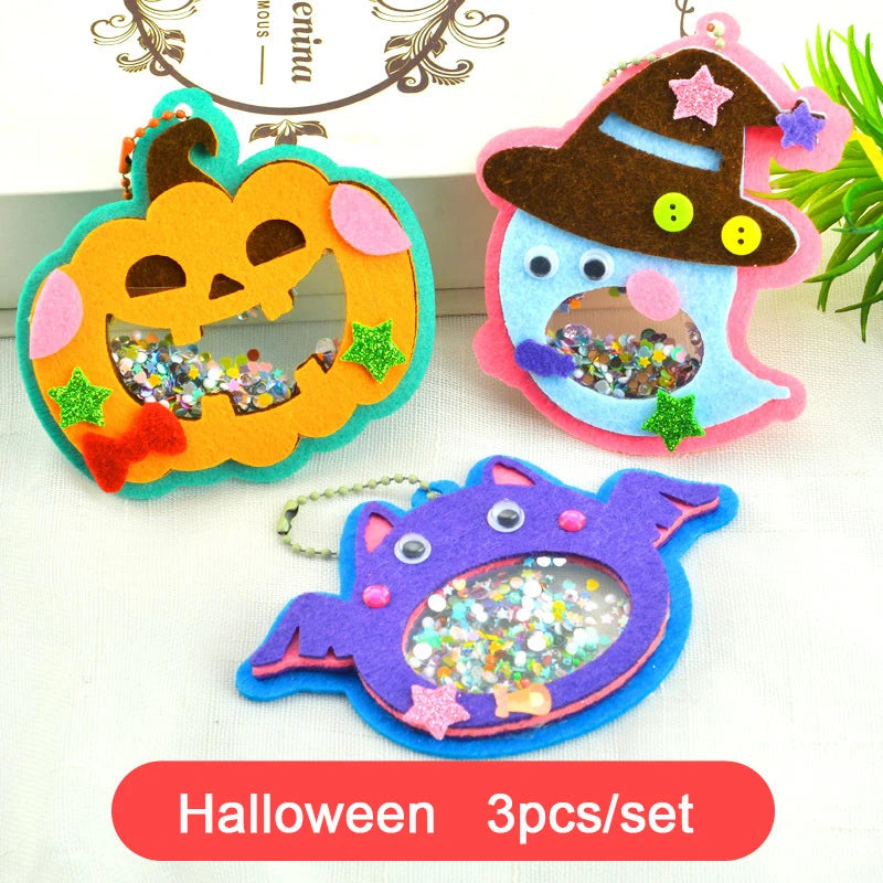 Creative Sequin Shaker Halloween Animal Pendant Handmade Craft