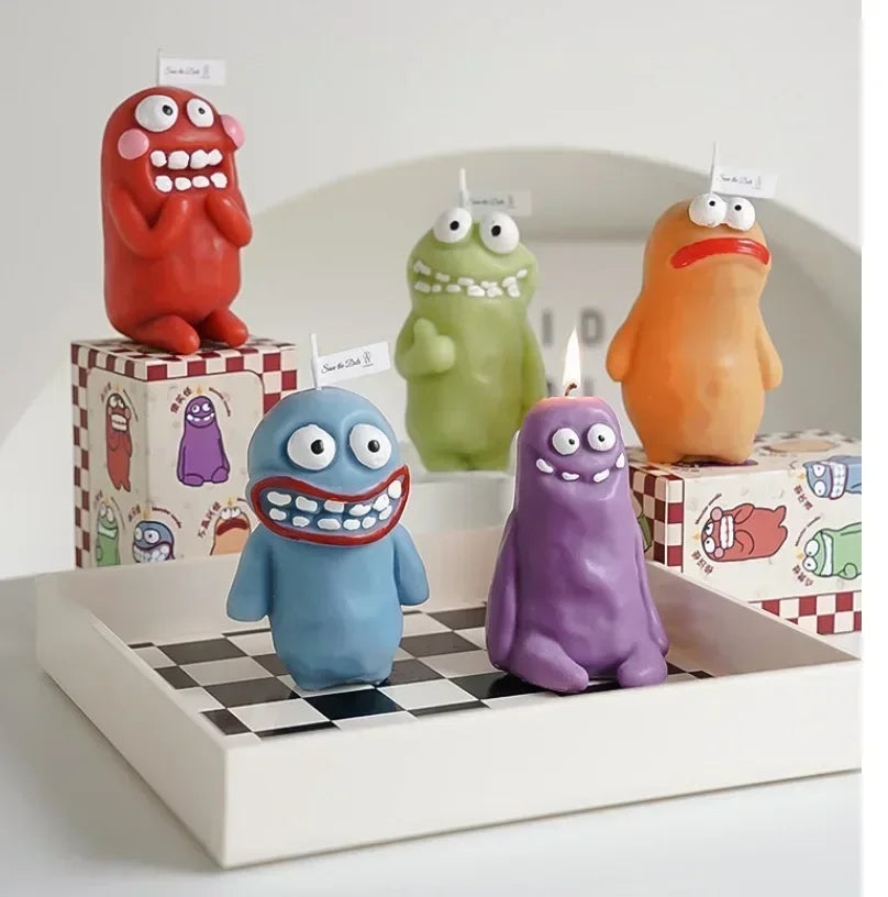 Earthlings Monster Candles Fun Creative Birthday Gifts Handmade Aromatherapy Candles Peaceful Pleasures Health and Wellness