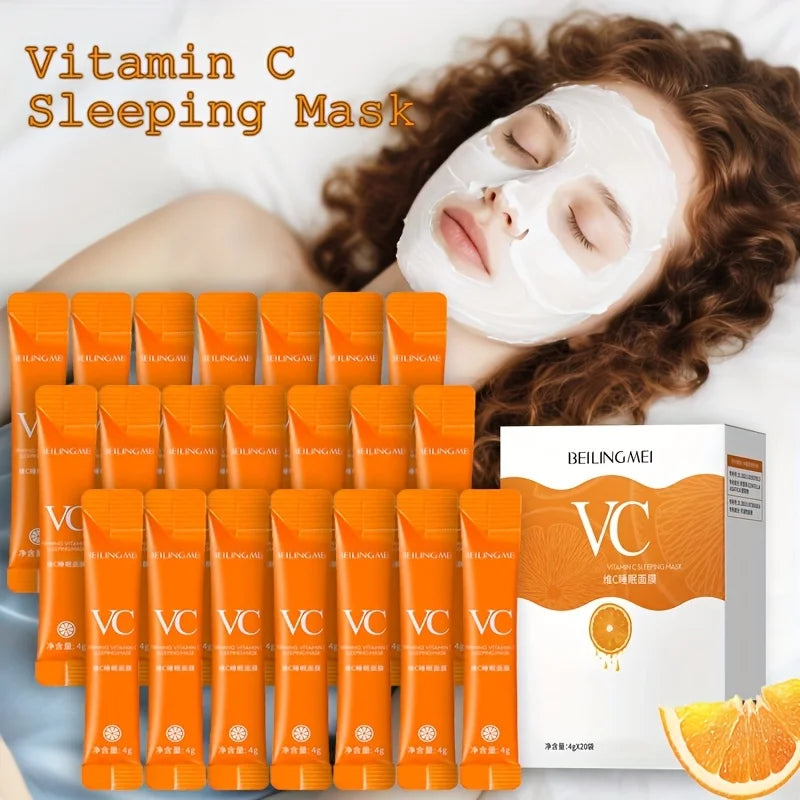20pc Vitamin C Sleeping Face Masks – Anti-Aging & Brightening