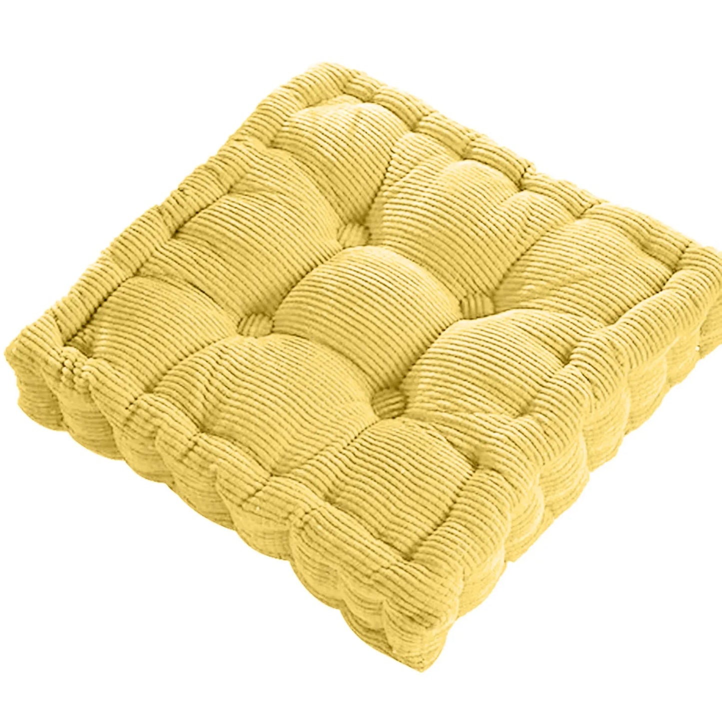 Thicken Square Corncob Tatami Seat Office Chair Cushion Soft Sofa for Home Floor Decor Textile Knee Pillow Office Outdoor Mat Peaceful Pleasures Health and Wellness Yellow