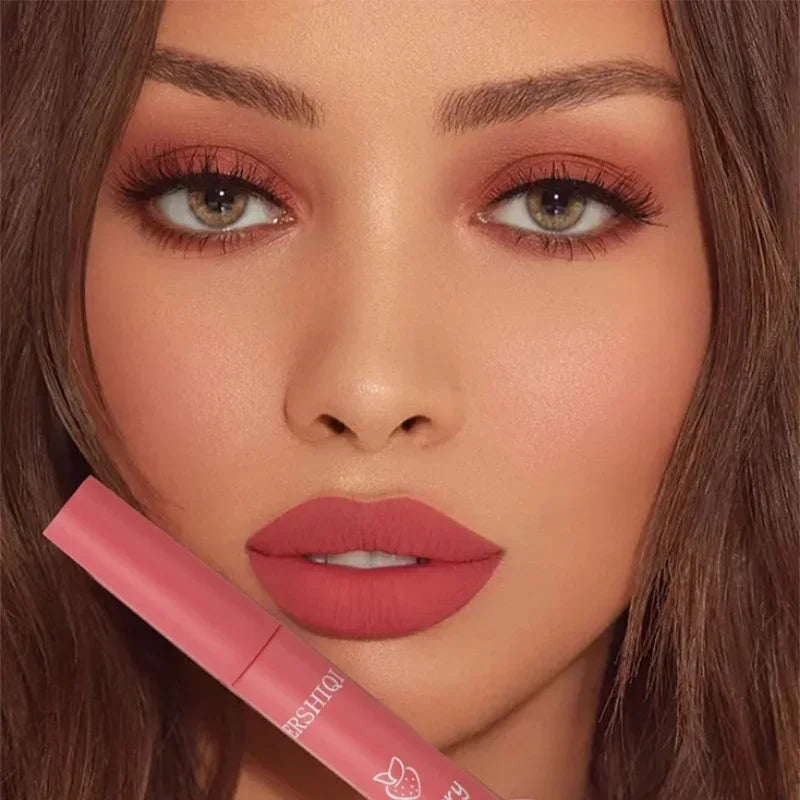 3-Piece Velvet Matte Lip Glaze Set – Waterproof Nude Lip Gloss