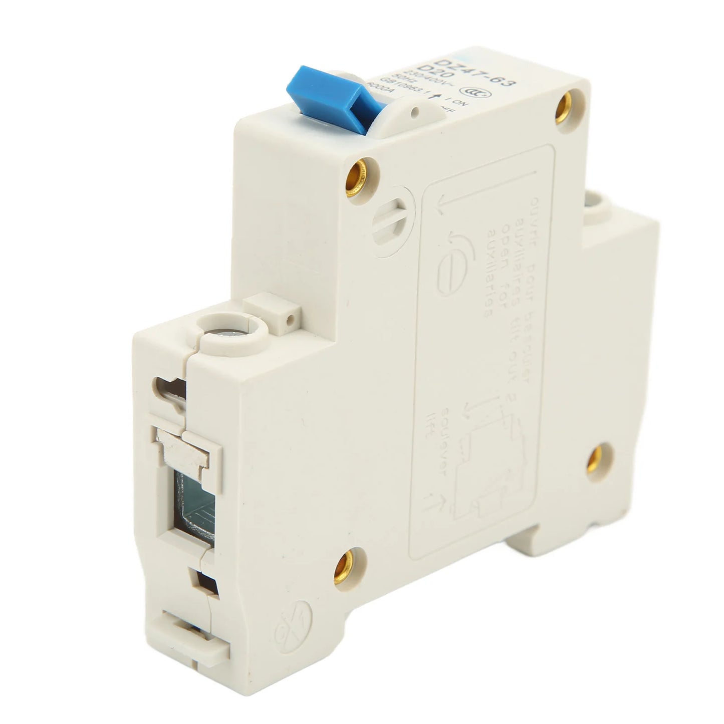 1P Miniature Circuit Breaker Circuit Modular Structure Nylon PA66 Shell AC 230V 400V 20A for Lighting System Peaceful Pleasures Health and Wellness